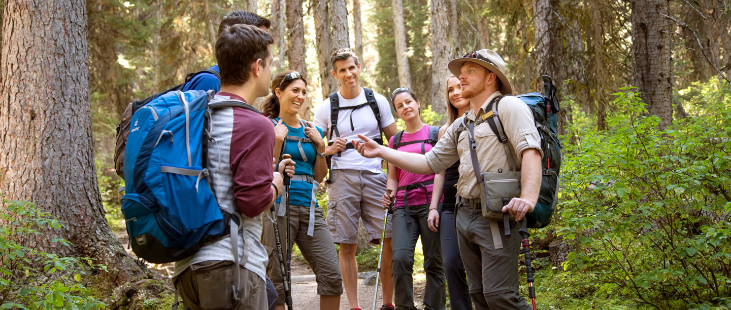 Hiking with a Mountain Adventure Guide Fairmont Chateau Lake Louise luxury Hotel