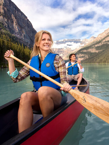 Canoe on Lake Louise  Unique Experiences in Banff National Park - Fairmont  Chateau Lake Louise luxury Hotel